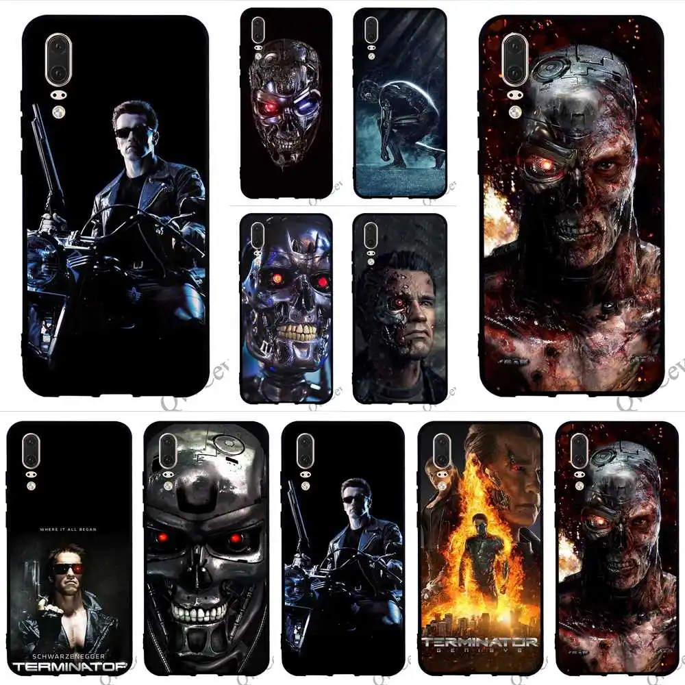 

Hybrid Terminator Schwarzenegger Phone Cover for Huawei Mate 10 Pro Case 20 P8 P20 P10 P9 Lite Mini P Smart Silicone