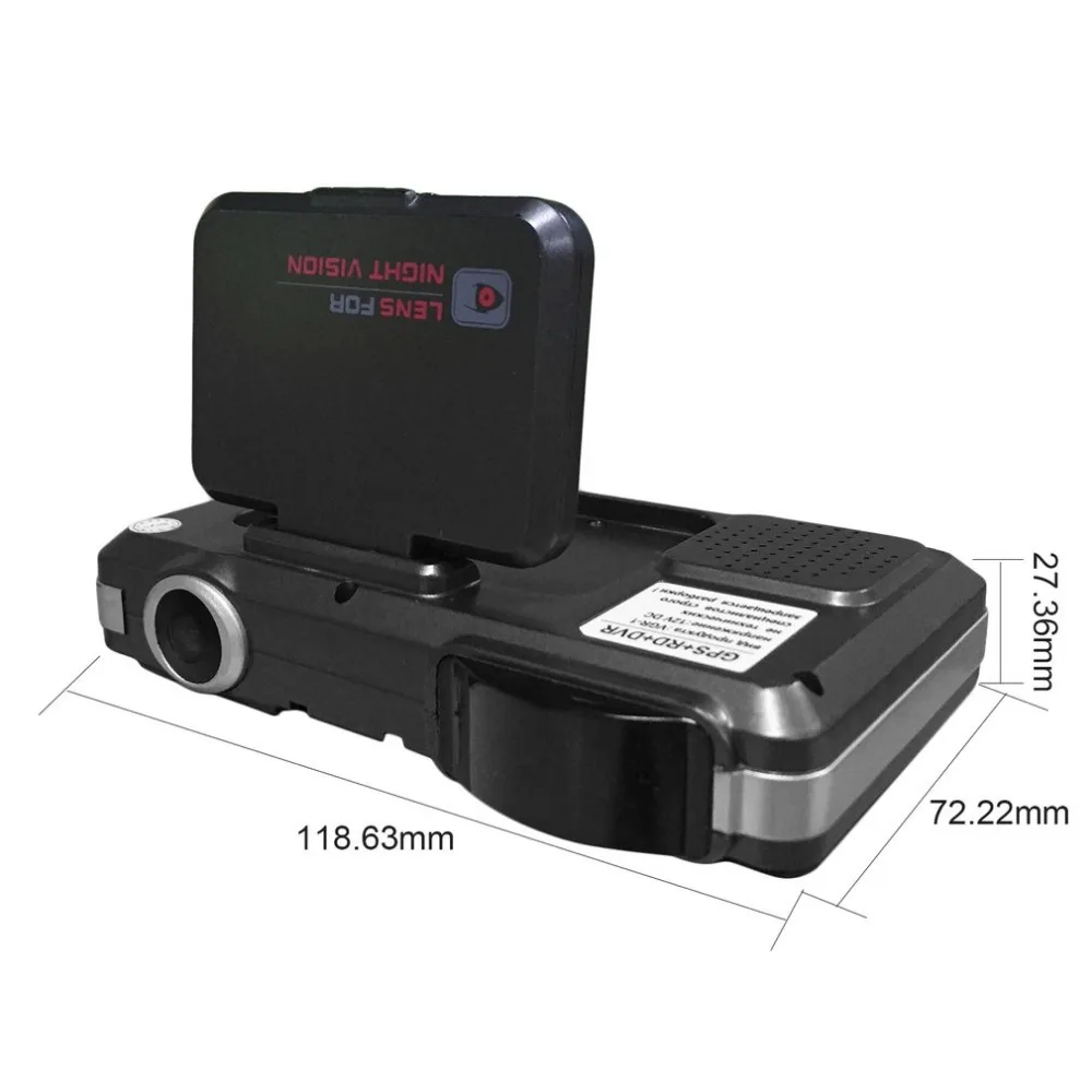 3 in 1 720P 140 Degrees Wide Angle Car DVR With Radar Detector font b GPS