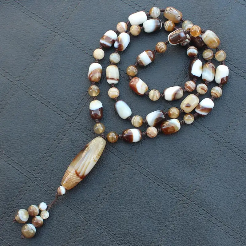 

Hand Made Coffe agates Necklace ,25"-28"Long , 4style
