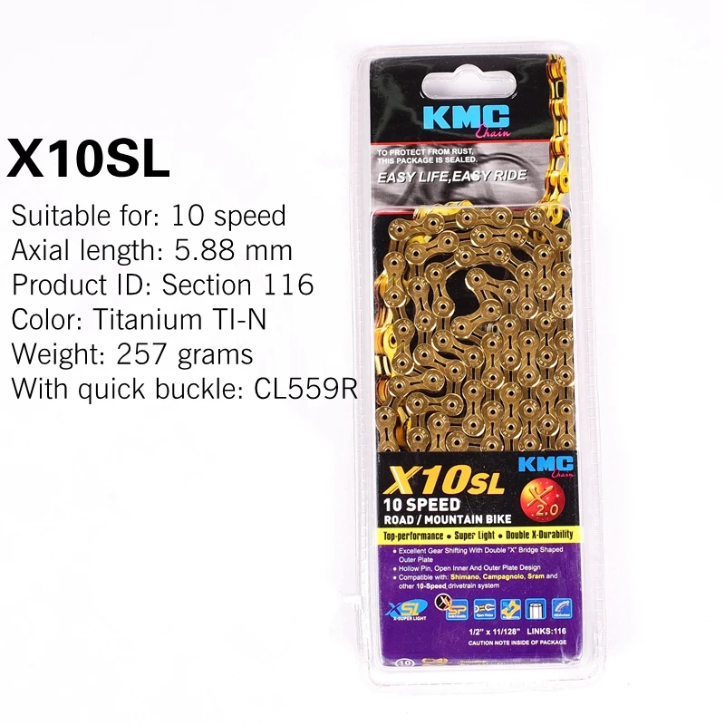 Discount KMC X8 X9 X10 X11 X12 Z9 Z8.3 Bicycle Chain 116L 11 10 9 8 Speed Bicycle Chain With Magic Button for Mountain Bike Bicycle Parts 35