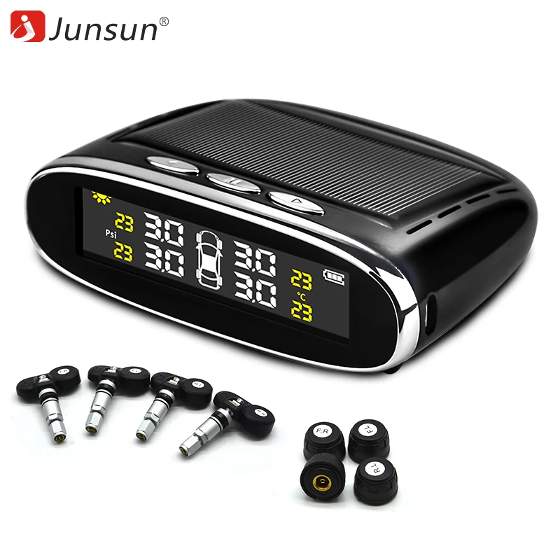 Junsun TPMS монитринг давления в шинах датчик давление Внешние датчики солнечная