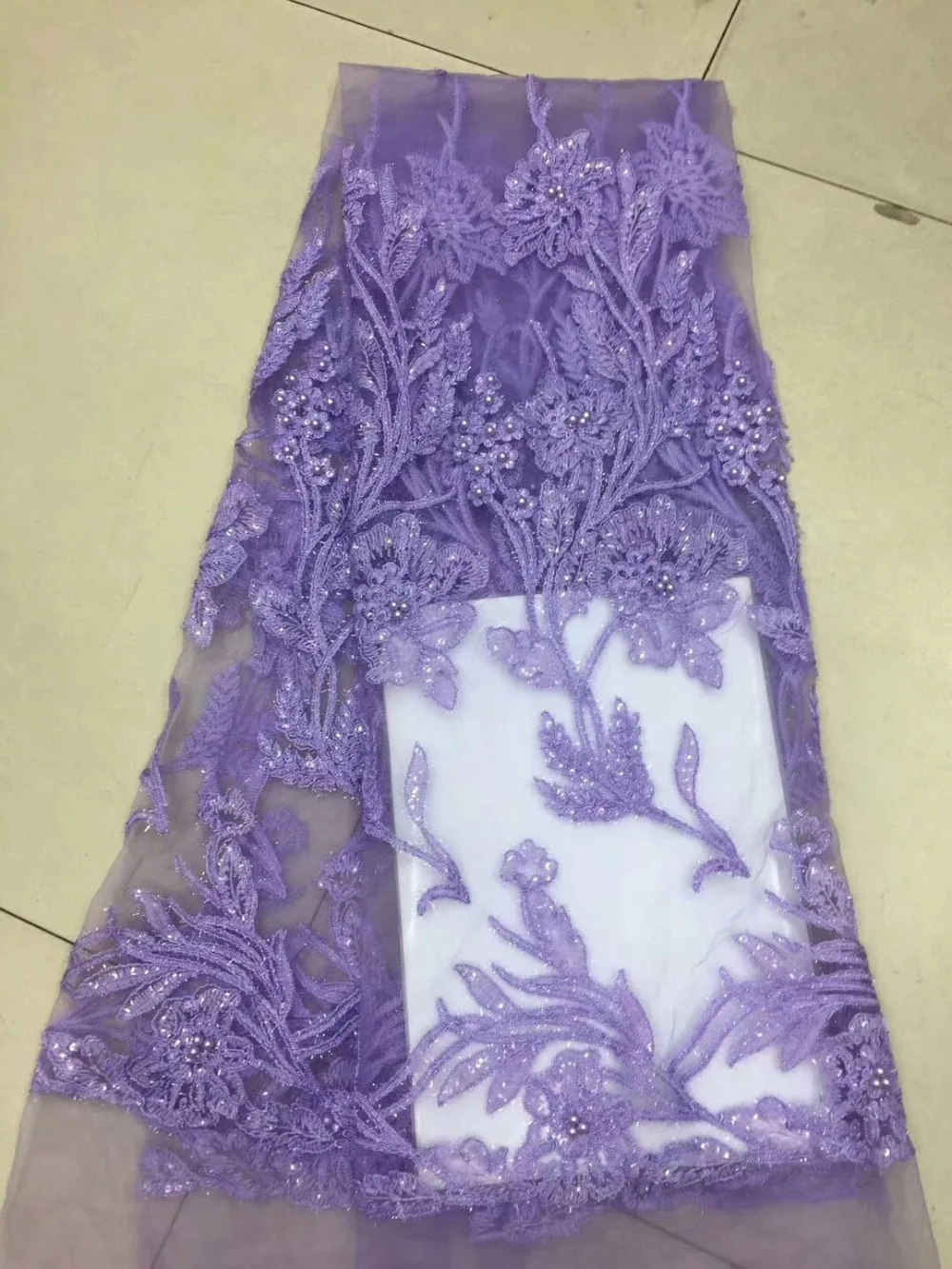 

High Quality Beaded Sequins Style African Dress For Women French Tulle Lace dry African Lace Fabric Material French Lace Fabrics