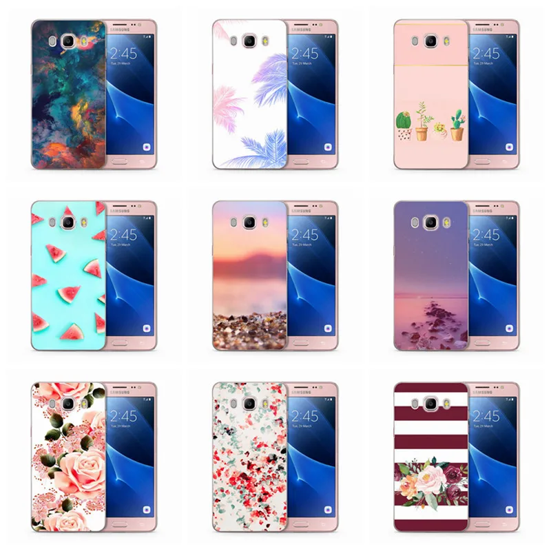 Чехол для Samsung Galaxy A3 A5 2016 2015 2017 Премьер J1 J3 J5 J7 ТПУ Красочные Froral окрашены в мягких