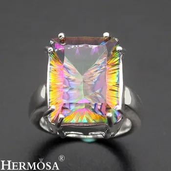 

Hermosa Dreamy LOVE GIFT Rainbow Fire Jewelry Romantic Womens Ring Size 7# 8# 9# HERMOSA MOTHER'S DAY HOT