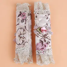 Креативные чехлы на ручки холодильника декоративные кухонные Чехлы для дверных ручек пасторальный стиль кружева холодильник подставка на дверь ручки крышки