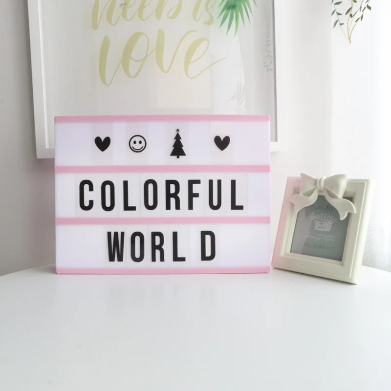 

2018 New A4 Light Box DIY Letter Card Use USB Interface Power Cinema Lightbox Home Night Lamp Table Decoration LED Lighting