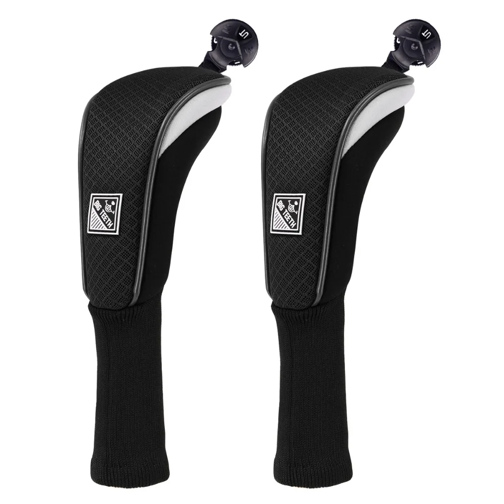 Golf Club Head Covers Hybrid Cover Meshy with Interchangeable Number