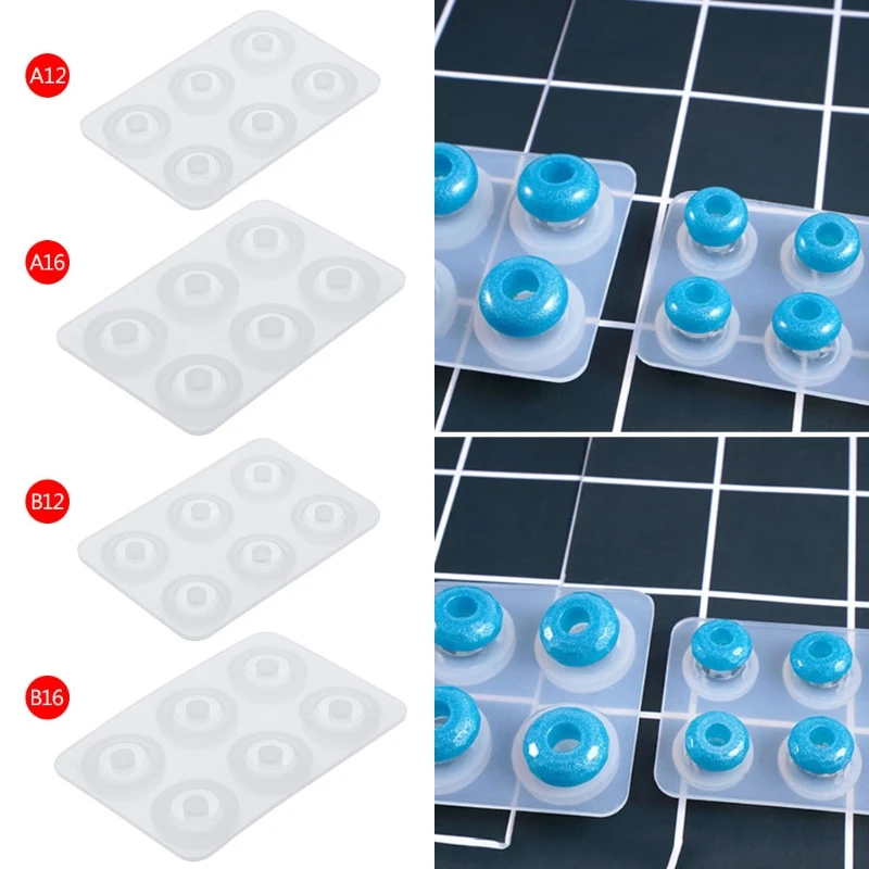 

Silicone Mold Beads Round Rhombus DIY Jewelry Ring Crafts Decorative Epoxy Resin