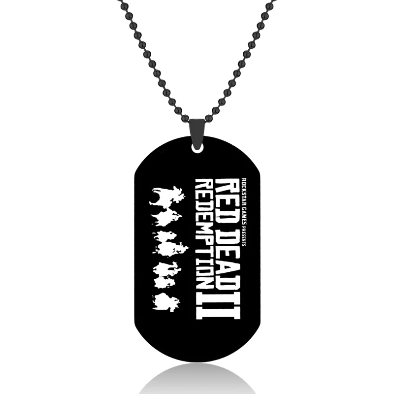 Game Red Dead Redemption 2 Link Necklaces For Men Jewelry Stainless Steel Long Women's Necklace