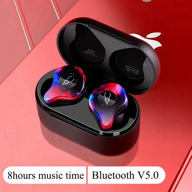 Миниатюрные Bluetooth наушники с портом беспроводные вкладыши стерео 5 0