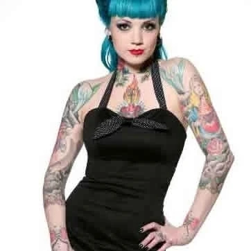 LIVING DEAD SOULS Black Wiggle Pinup Retro Vamp Pencil Dress
