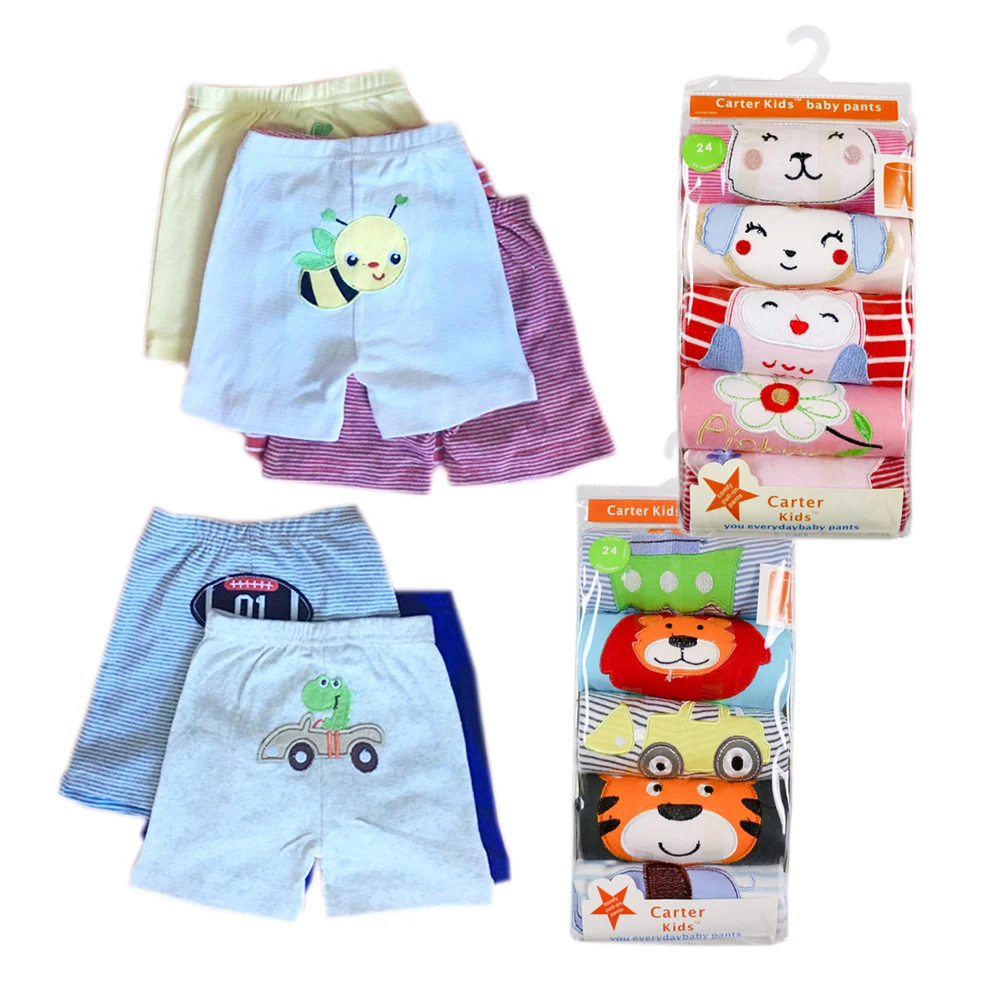 

5pcs/pack Cotton Summer Baby Shorts Cute Animals Style Infant trousers in kids Boys Girl's shorts pants baby's Clothing