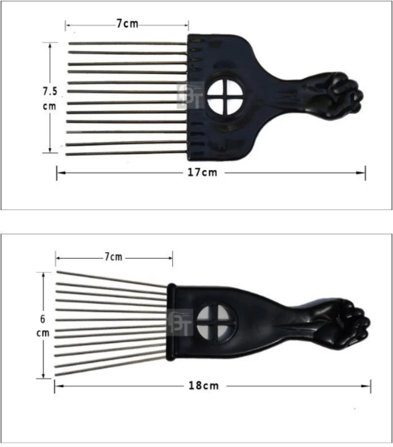 Черная металлическая расческа для волос в Африканском и американском стиле, расческа для волос, расческа для волос, инструмент для укладки волос, dhl 500 шт