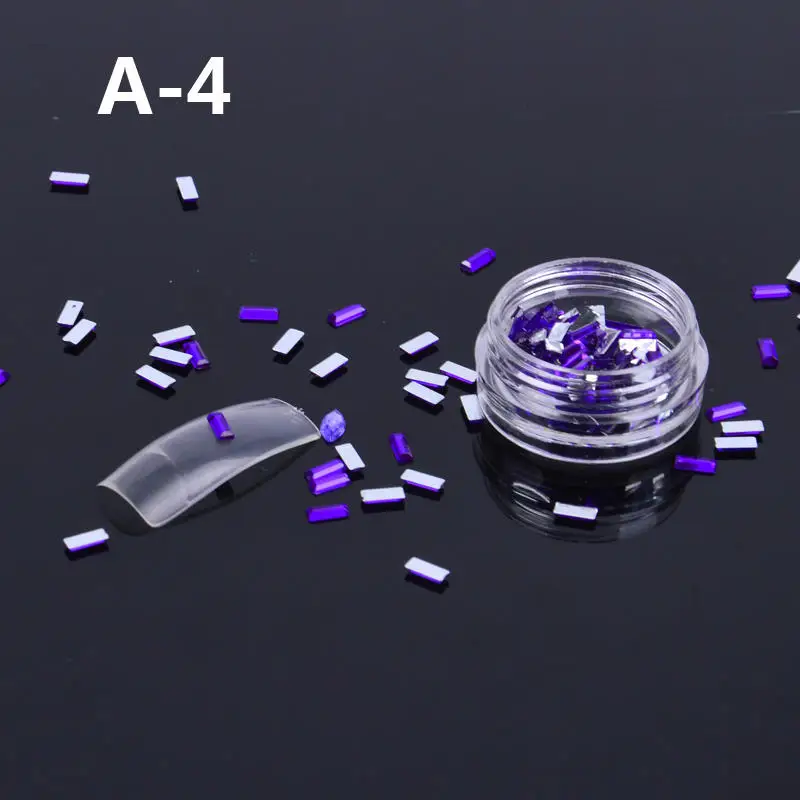 24 цвета на выбор Дизайн ногтей Стразы не горячей фиксации/клей на кристаллы для ногтей камень с плоской стороной DIY украшения в бутылке - Цвет: A4