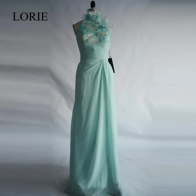 Turquoise Feather Prom Dresses