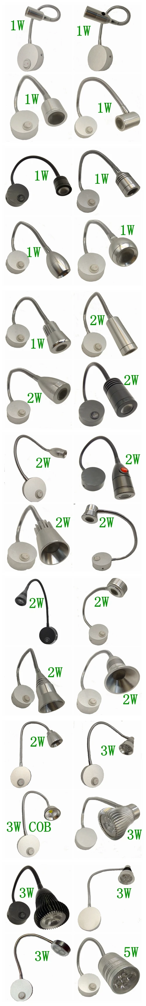 led bedside reading wall lamp