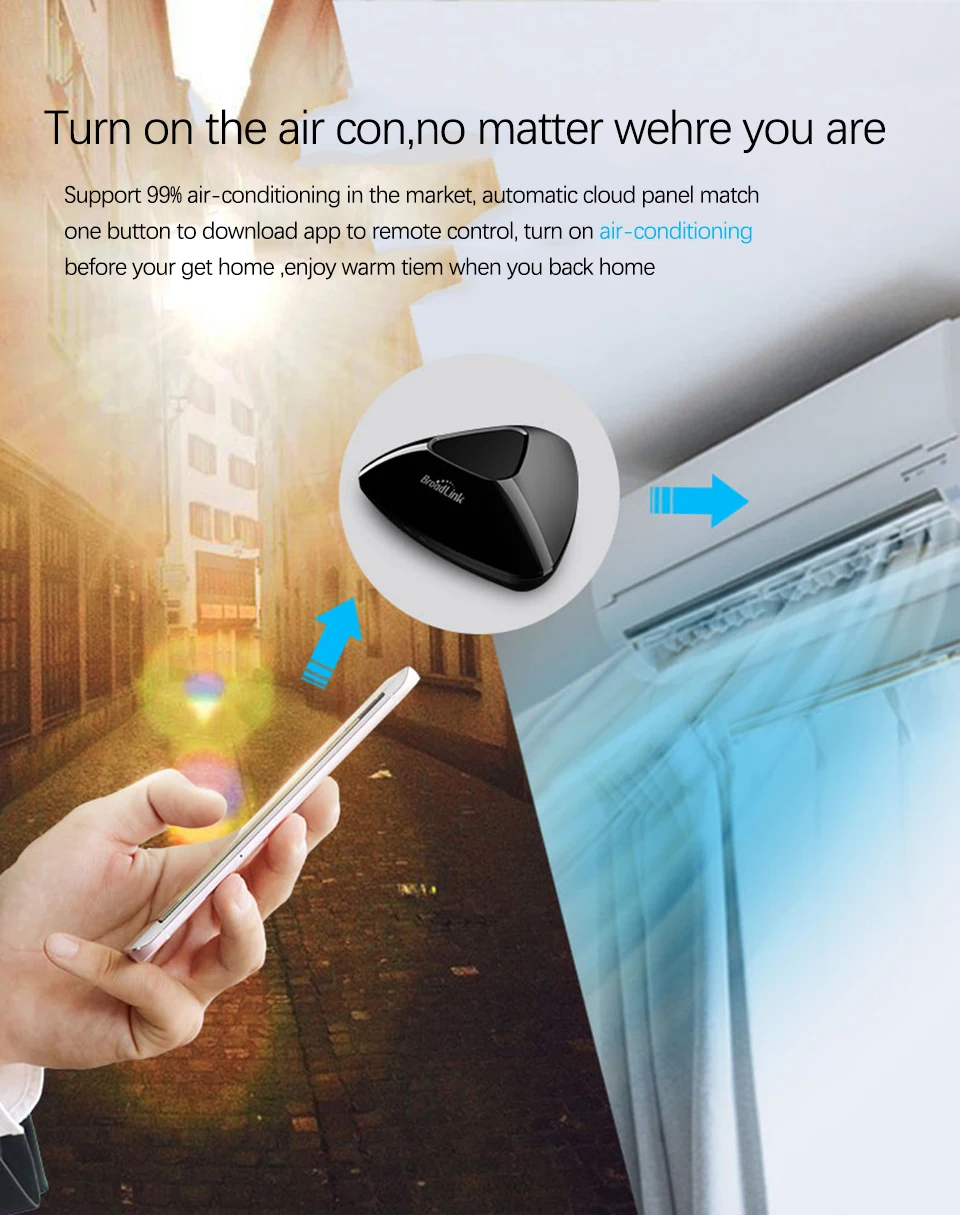 Rmpro turn on the aircon remote control by phone