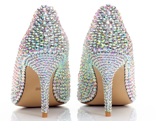 Las De Tacones Alto Bombas Pic Tacón Escarabajo Zapatos As Damas Mariposa Lujo Diamantes Imitación Zapatpos Brillo Mujeres Cristal Mujer Perforado rr1Rw5