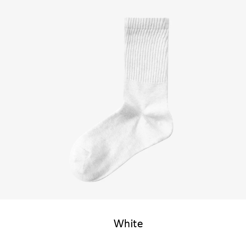 Caramella/1 пара, осенне-зимние женские высокие носки, 22 цвета, мягкие хлопковые женские весенние носки, тренд, корейский стиль и соответствующие - Цвет: White