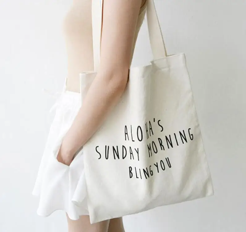 

wholesale 200pcs/lot 40Hx35cm 12oz cotton reusable big foldable shoulder shopping bags with custom printing your logo