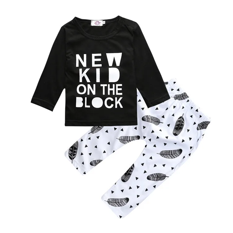 

2016 New Fashion Baby Clothes Spring Autumn Long Sleeve T-shirt+Pants 2pcs Baby Boy Clothing Sets Infant Baby Girl Clothes