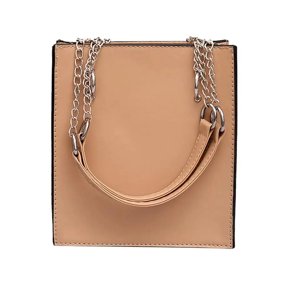 Модные женские, XINIU сумка моды личности диких сумка Один-Shoulder Contrast Tote - Цвет: khaki
