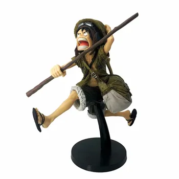 

19cm Japanese anime figure one piece luffy military clothes action figure collectible model toys for boys