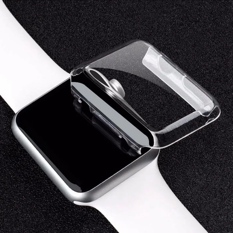 Новый 1 шт. прозрачный корпус рамка Ясно ультра тонкий жесткий защитный чехол для Apple Watch Series 3 2 1 iwatch 38/42 мм