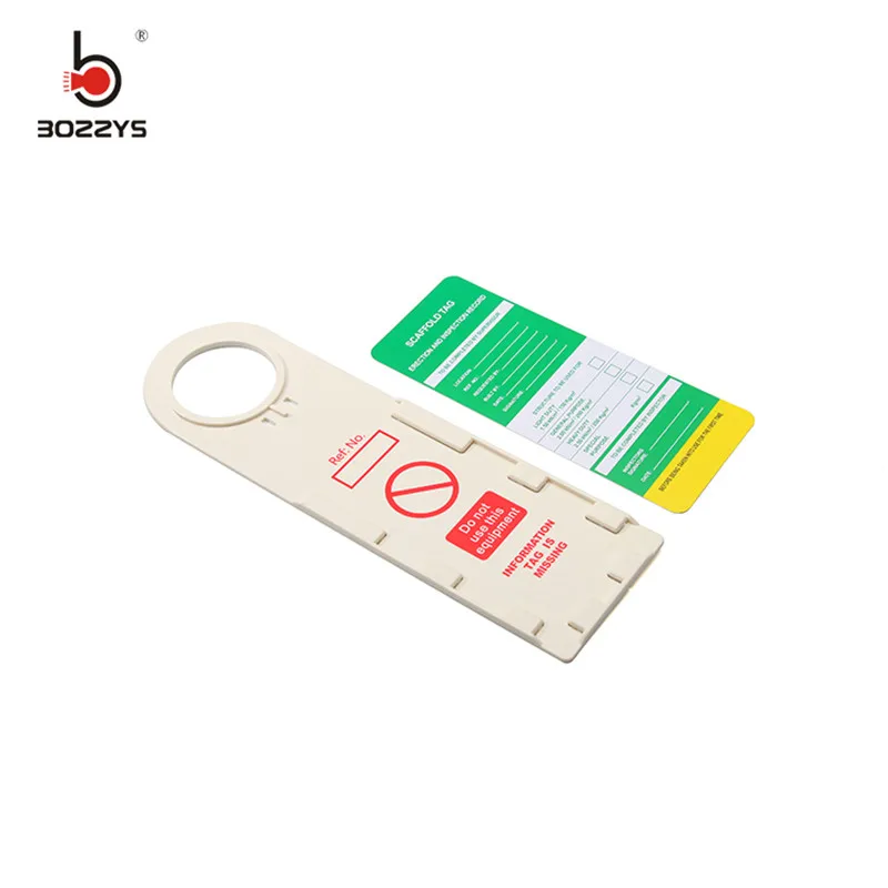 

Sign Makers Private Customized safety scaffolding tag Round hook with mutifunction Tag Fixed assets sign board BD-P33
