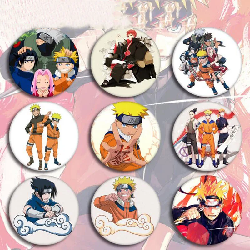 

5 Pcs Kawaii Naruto Cosplay Badge Uchiha Sasuke Itachi Brooch Pin Hatake Kakash Cute Collection Badge for Backpack Clothes Toys