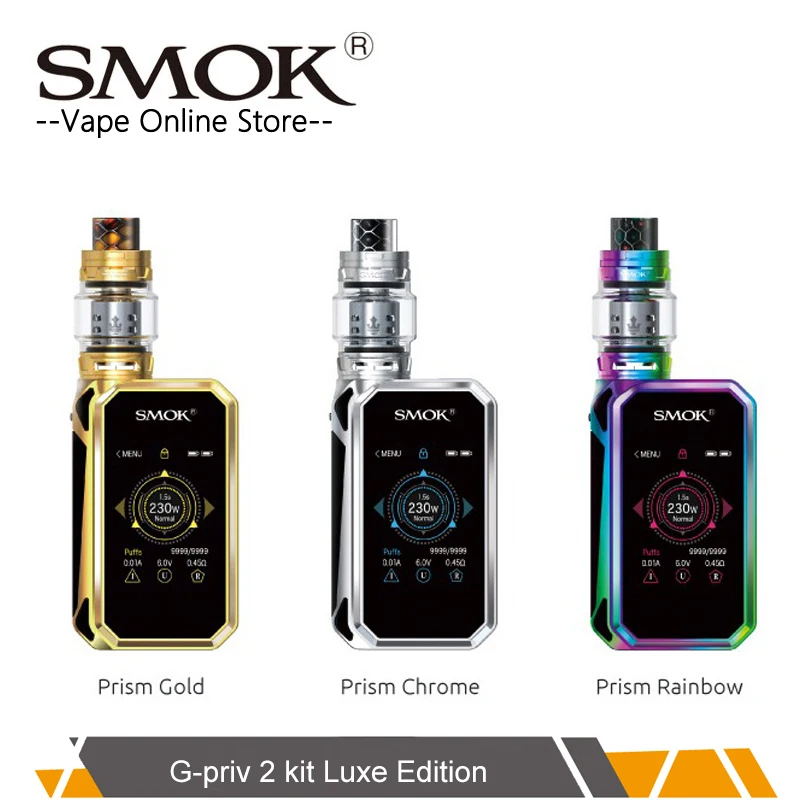 

Origianl SMOK G-PRIV 2 Kit Luxe Edition G-priv 2 Vape Box Mod with TFV12 Prince Tank fit TFV12 prince coils vs smok mag kit