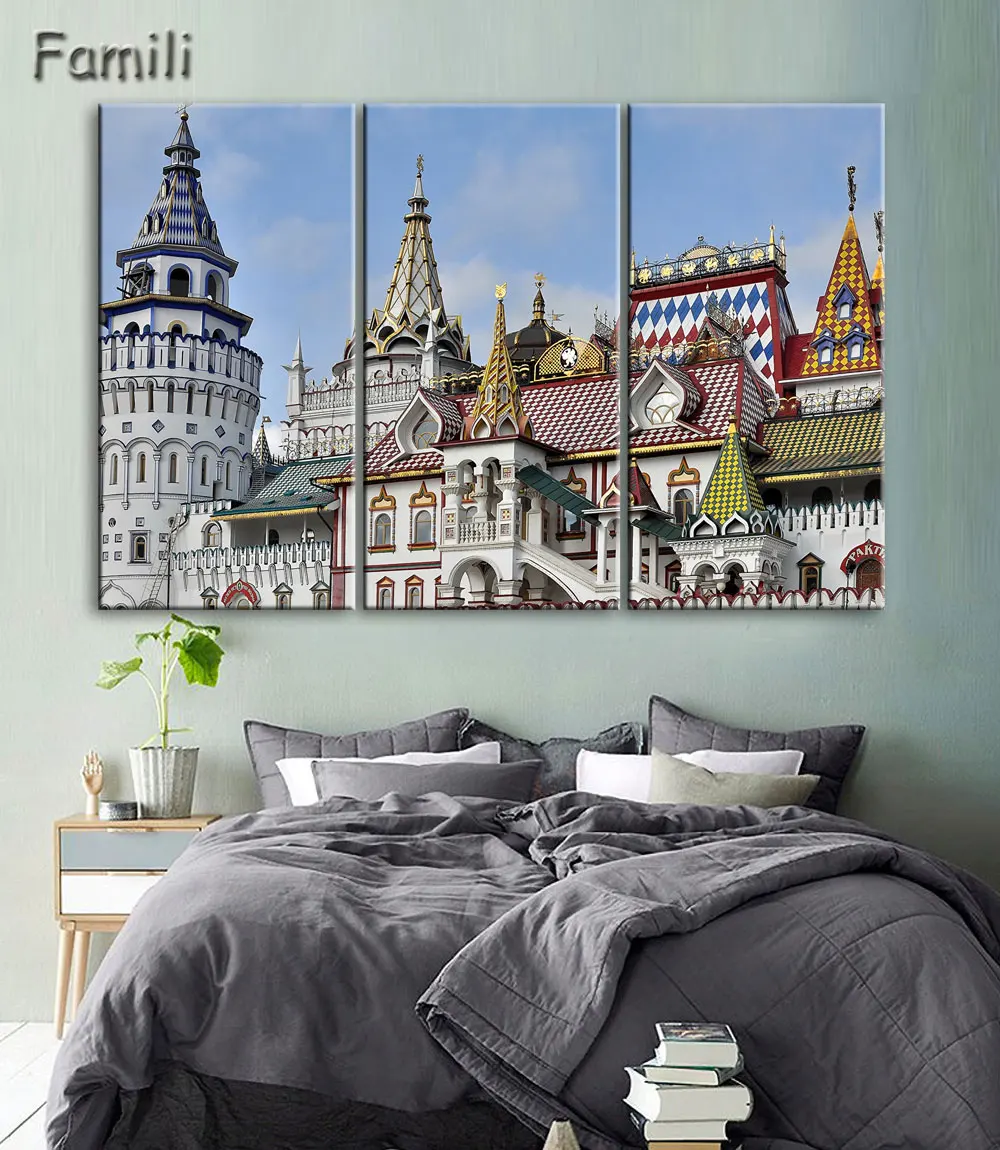 3 шт. Картина на холсте с изображением российского пейзажа|oil painting|canvas paintingwall painting