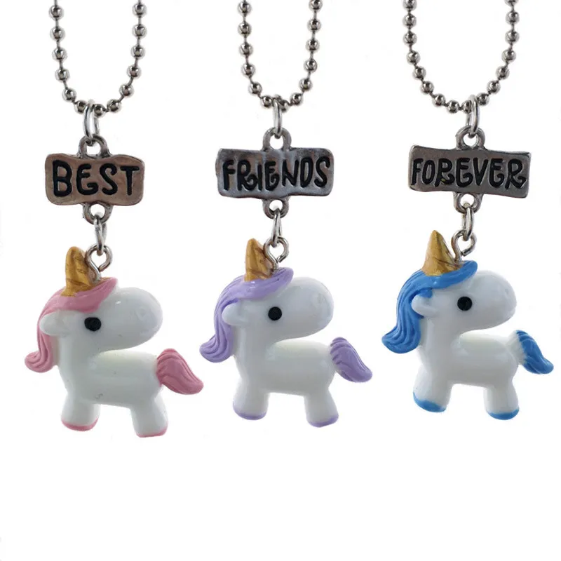 

Onnea 3 PCS/Set Horse Pendant Necklace for Kids Children Best Friends Forever Friendship Jewelry Gifts