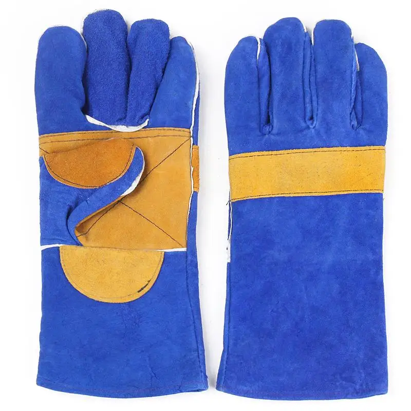 35/40cm Heavy Duty Welding Gloves Leather Cowhide Protect Welder Hands