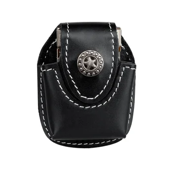 

High Quality Leather Cigarette Lighter Box Hold Belt Small Waist Bag Waterproof Cigar Case Gadget For Men Smoke Tools LFB391