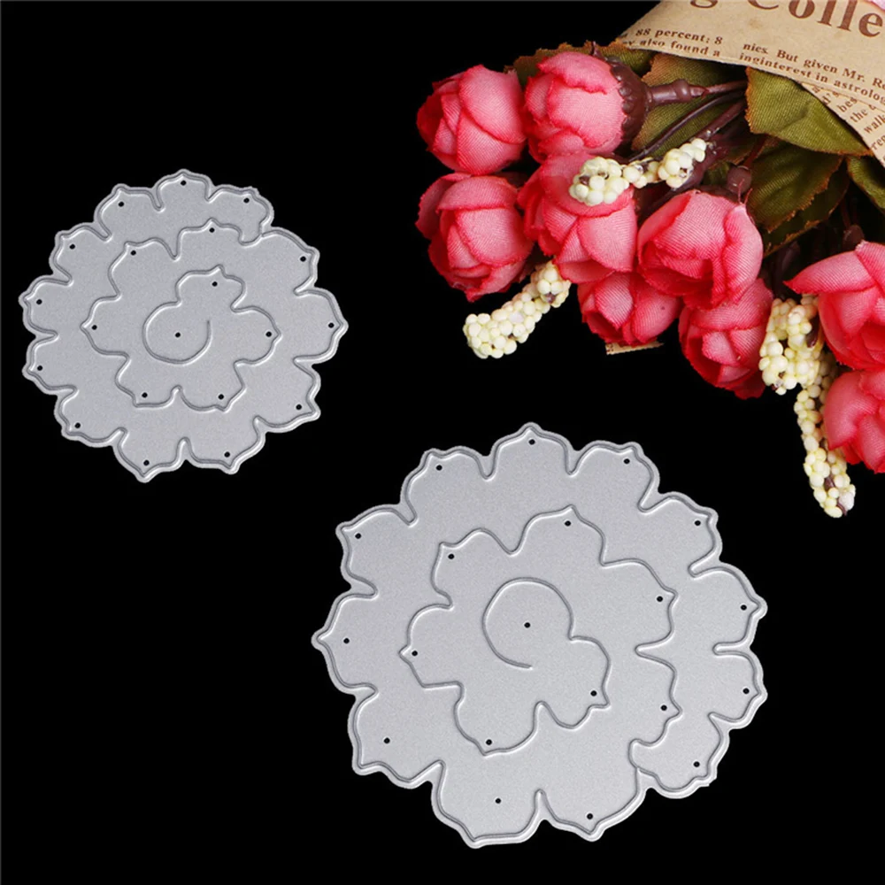 

Lace Flowers Die Wedding Metal Cutting Dies 3D DIY Stamp Scrapbooking Carbon Sharp Craft Die Photo Frame Invitation Cards Decor