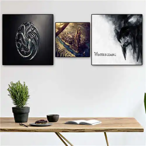

Custom Game-of-Thrones (1) Poster Papel-de Mandala Printing Posters Cloth Fabric Wall Art For Living Room Decor#19-01-14-55