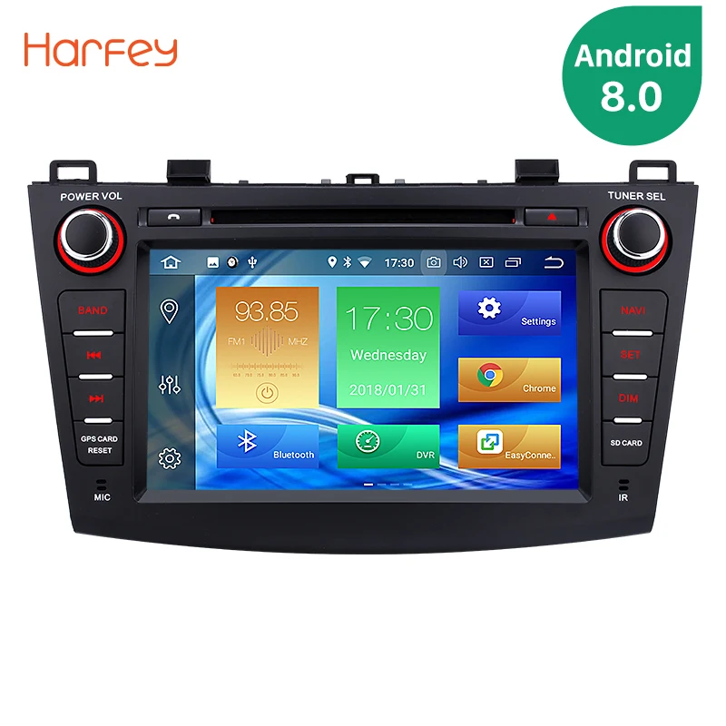 Harfey Android 8 0 дюймов 2Din Автомобильный DVD Радио для 2009 2010 2011 2012 Mazda 3 GPS Мультимедийный