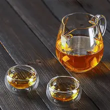 6 шт. термостойкие двойные стеновые стеклянные Изолированные чашки для чая термоизолированные чашки питьевой стакан es набор кунг-фу чайная чашка