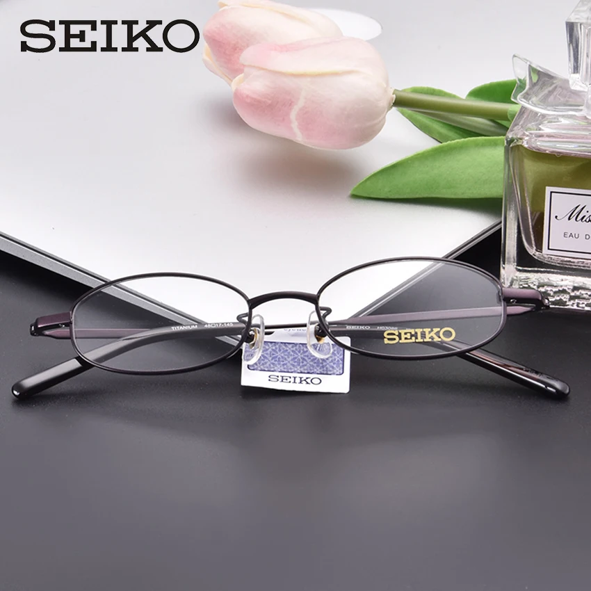 

SEIKO Titanium Eye Glasses Frame Men Small Nearsighted Eyeglasses Severe Myopia Eyewear Men Optical Spectacles Frames H03086