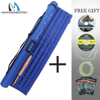 

Maximumcatch V-Pro 4/5/6/8wt Fly Fishing Rod 36T SK Carbon Fiber 9FT 4Pcs Fast Action Fly Rod With Cordura Rod Tube
