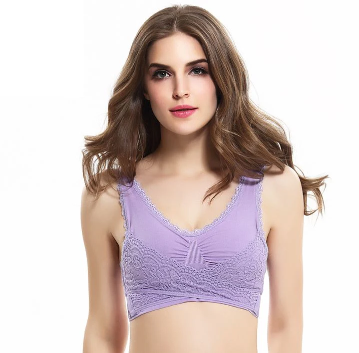 Free Shipping+Wholesale Soft Bra Women's Fitness Stretch Workout Tank Top Seamless Padded Bra