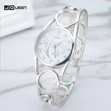Quartz Watches Women Hollow Stainless Steel Ring Wristwatch Printing Girls Clock Relogio Feminino