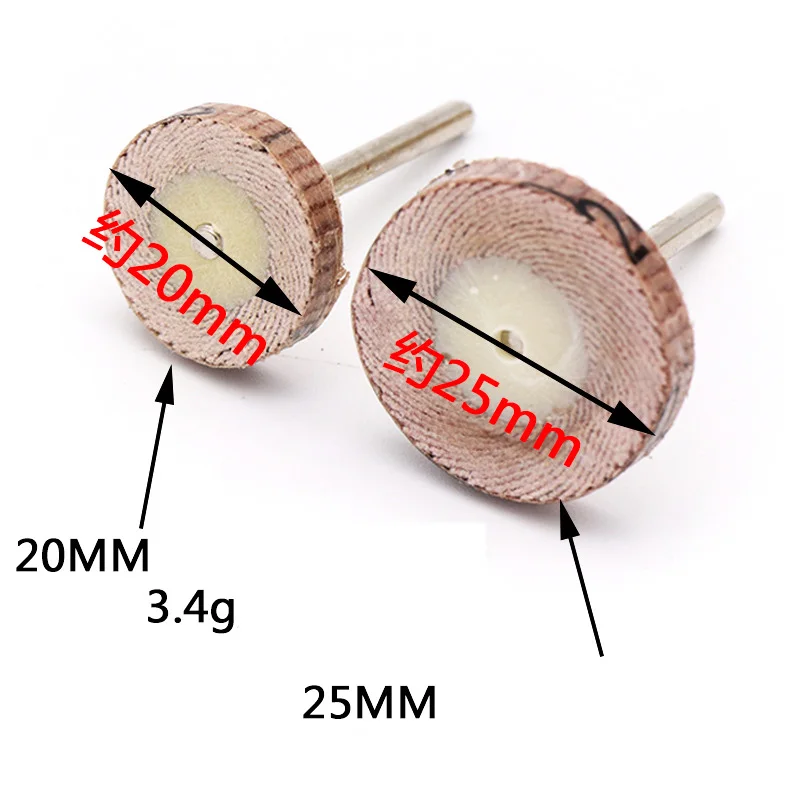 URANN 2 шт. 20 мм 25 мм Диаметр песок шкуркой T-Тип полировки шлифовальный аксессуары для головы Dremel роторный инструмент Грит 240