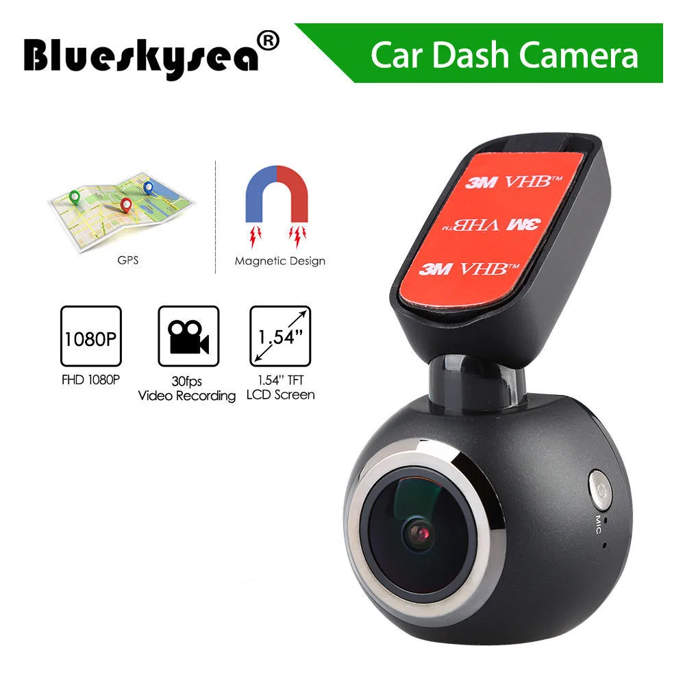 Blueskysea Q1 1.54 дюйма ЖК дисплей Экран Мини Wi Fi автомобилей Даш Cam 1080 P видео