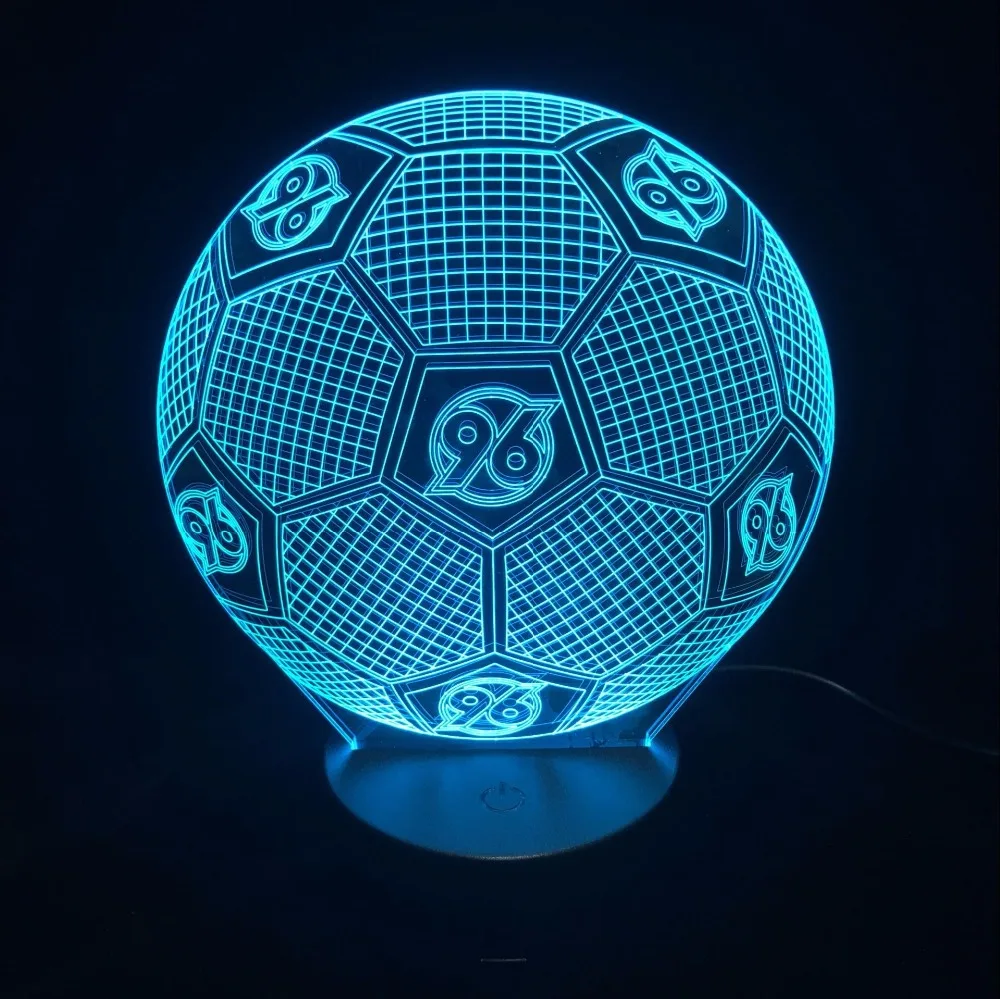 

Creative 3D Lights German Hannover Soccer Team Football Fuss Ball LED Touch Lamp Multi Color Change Lava Lamp Luminarias