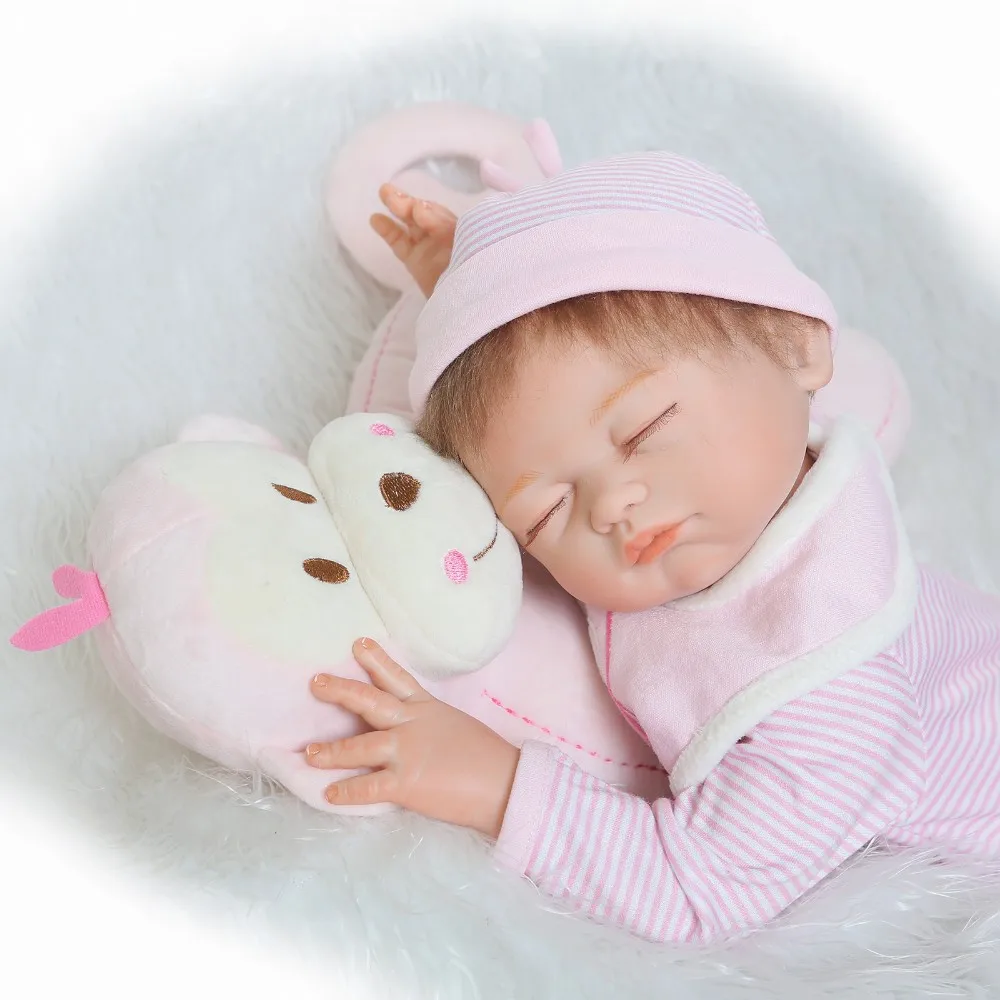 

20" 50cm Full Body Reborn Silicone babies dolls bebe alive sleeping sweet toddler for children Birthday Gift Present Bathe Toy