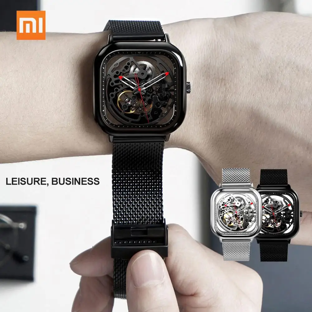 

Wonderful Xiaomi CIGA Design Full Hollow Square Automatic Mechanical Analog Wrist Watch