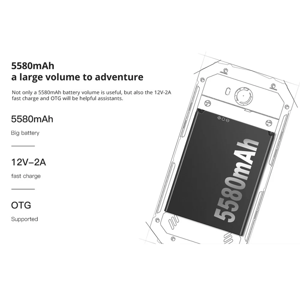 IP68 Оригинал DOOGEE S60 Helio P25 Восьмиядерный 6 ГБ 64 Гб Смартфон 5 2 дюймов FHD 5580 мАч