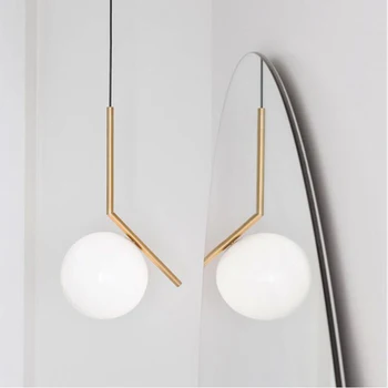 

Nordic postmodern chandelier lamp living room bedroom dining room study creative individuality simple round glass light
